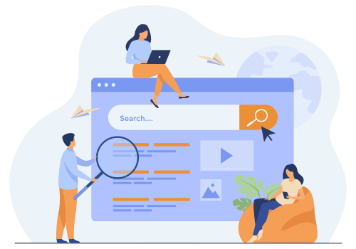 Keyword Research vector image